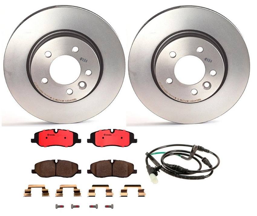 Land Rover Brakes Kit - Brembo Pads and Rotors Front (317mm) (Ceramic) SEM500070 - Brembo 1536085KIT